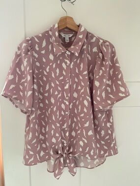 Nine West Button-Down Collared Dress Shirt Women’s Size Large